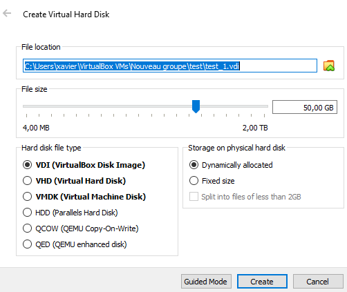 Virtual Box Virtual Disks