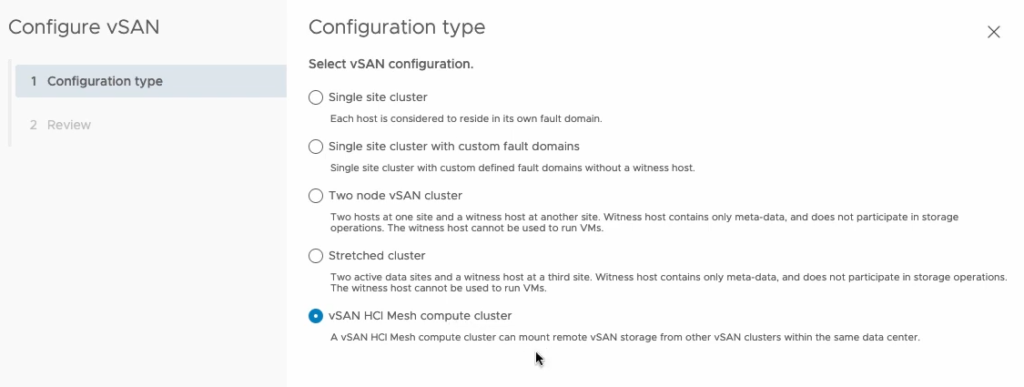 VSAN-enabled cluster