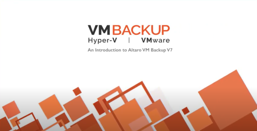 Altaro VM Backup v7 – Demo and introduction